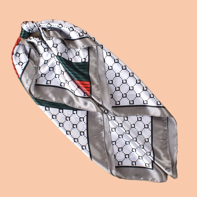 Women Summer Beach Accessory Fashion Satin Square Scarf