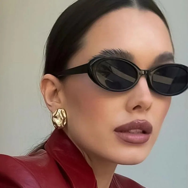 Women Vintage Small Oval Retro Fashion Sunglasses