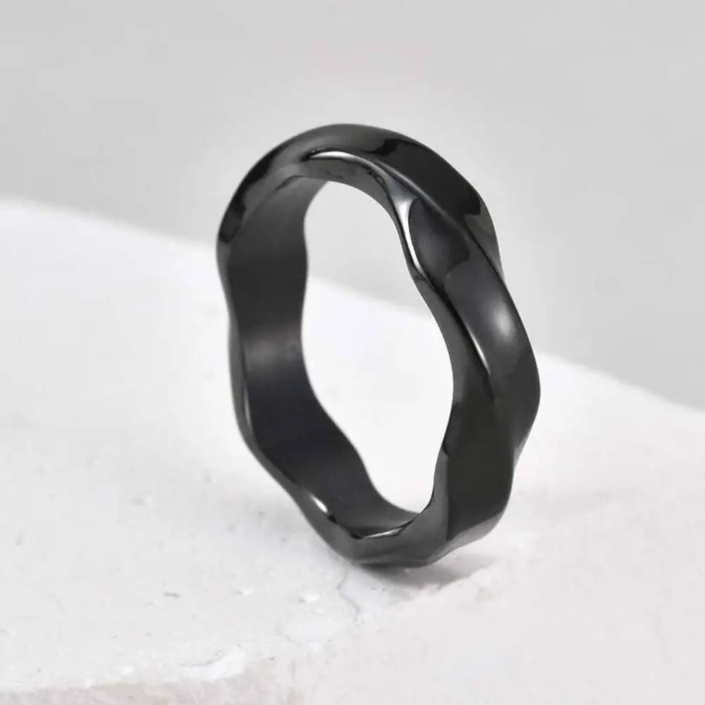 Men Vnox Twisted Stainless Steel Mobius Ring