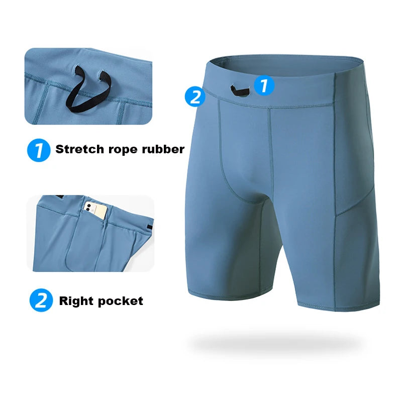 Men Quick Dry Compression Gym Shorts Leggings