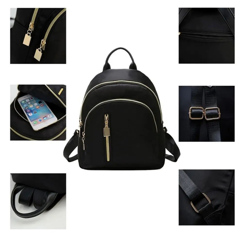Multi Function Nylon Mini Backpack Daypack for Women