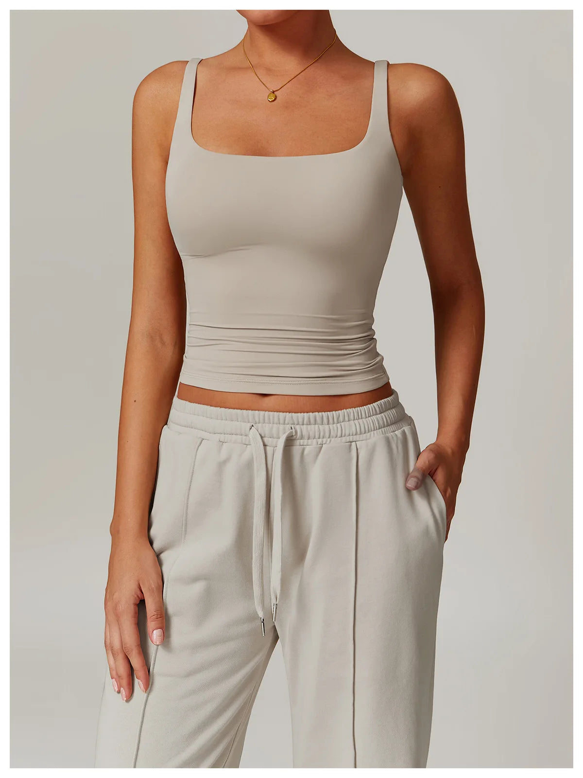 Women Quick Dry Yoga Tank Top U Back Fitness Vest