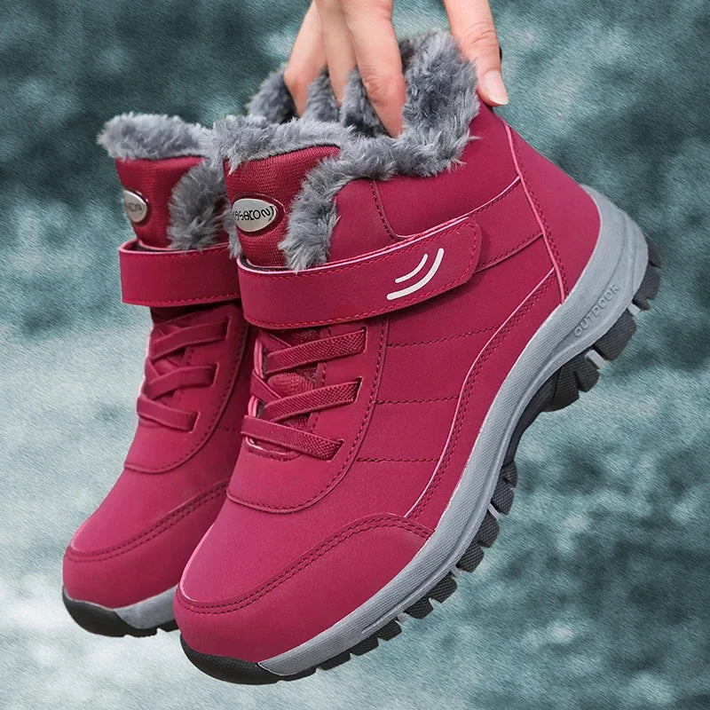 Women Fur Lined Platform Snow Boots