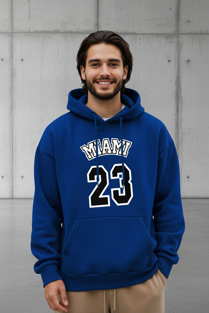 Men Loose Fit Long Sleeve Pullover Hoodie