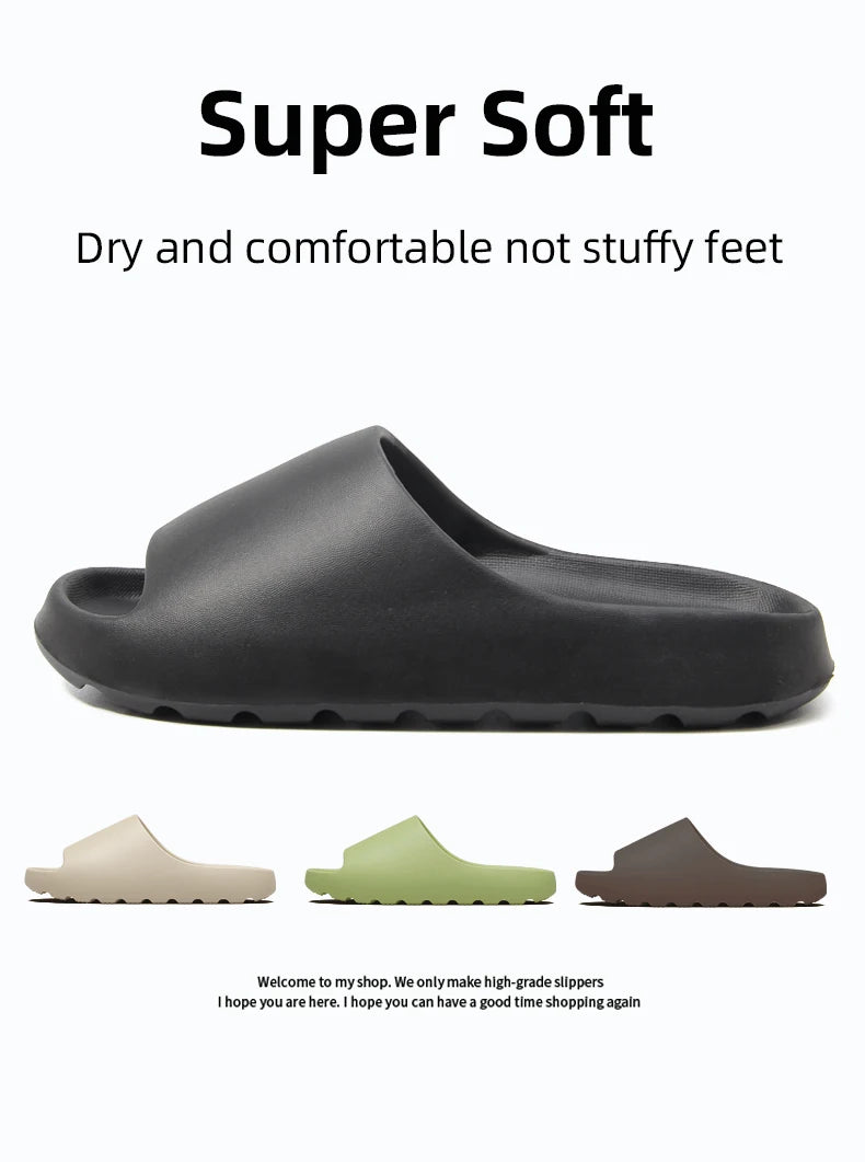 EVA Anti-Slip Men's Slippers Home Thick Bottom Slippers Comfortable Lightweight Indoor Outdoor House Slippers