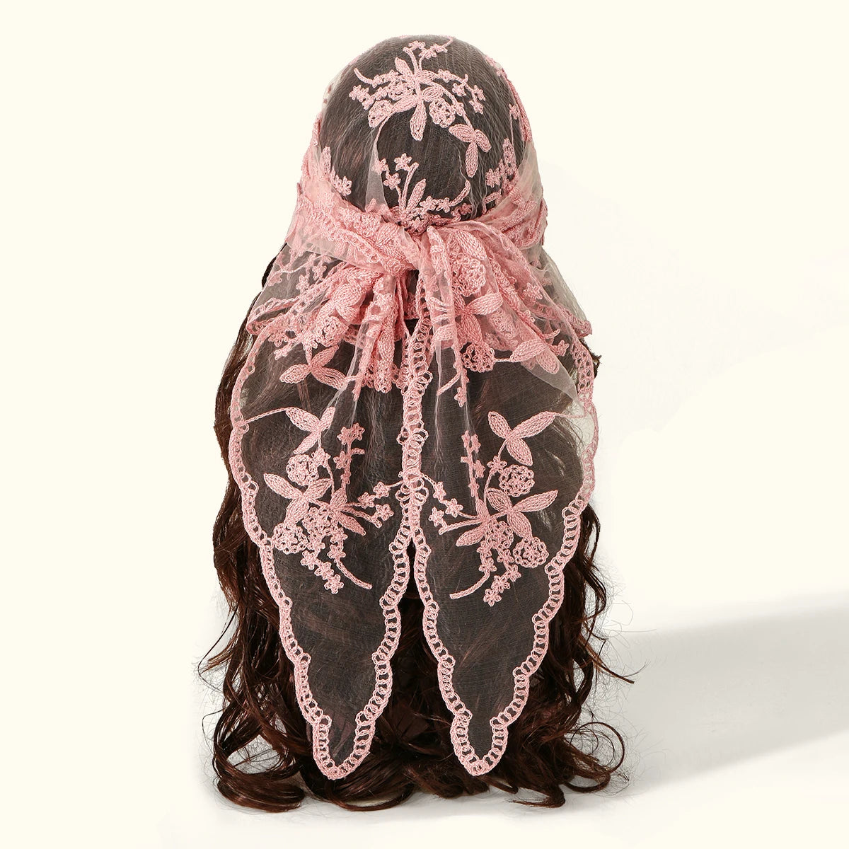 Women Lace Triangle Hair Scarf Vintage Headband Accessories