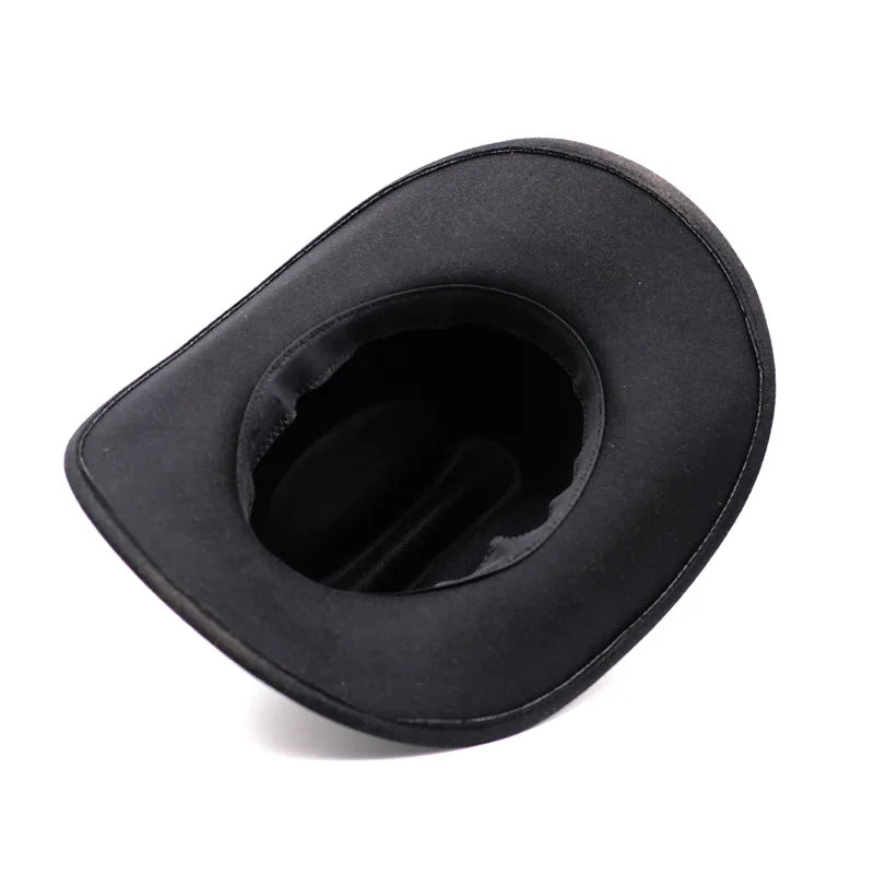 Men Vintage Western Cowboy Wide Brim Hat