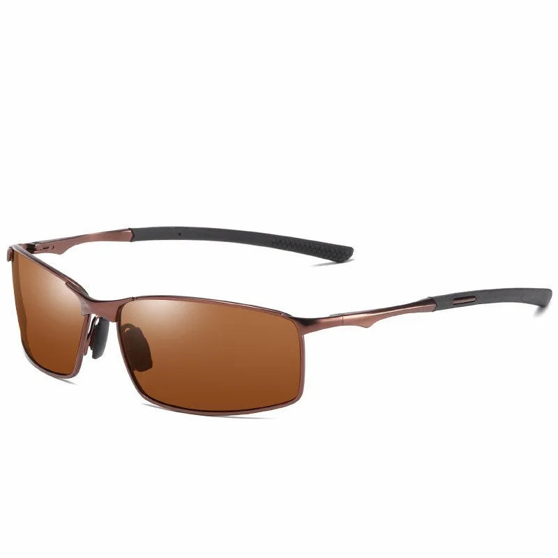 Men Polarized Rectangle Color Changing UV400 Sunglasses