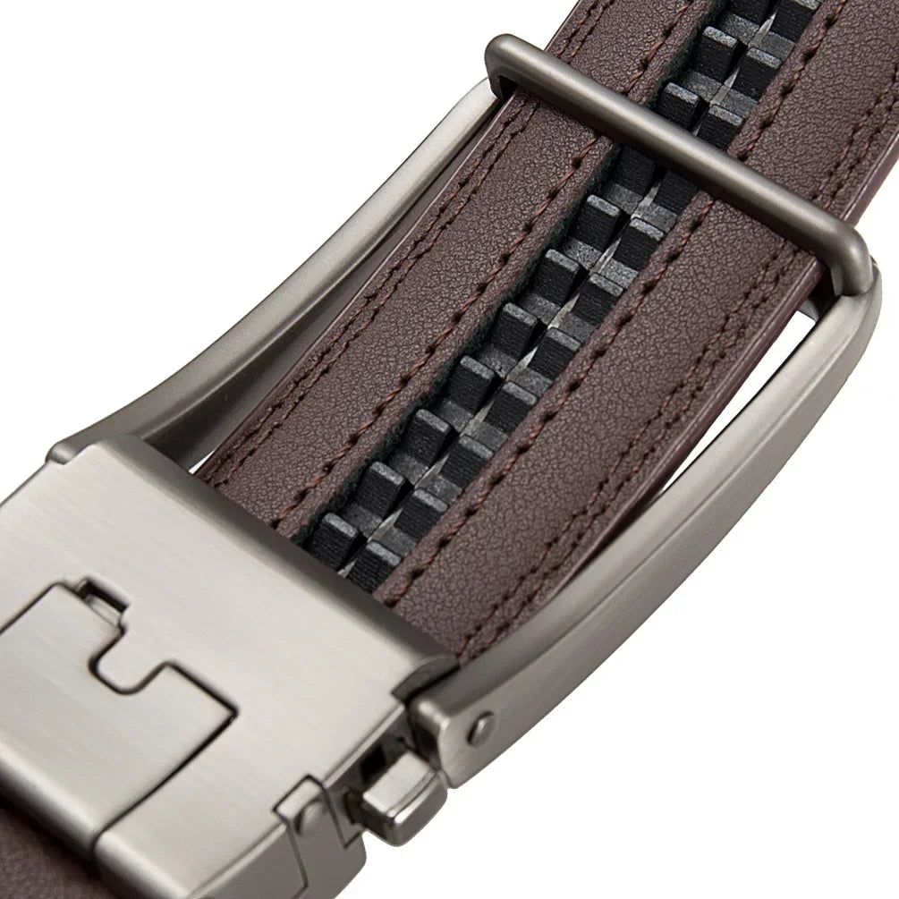 Men Luxury Brand Designer Fashion Automatic Buckle Click Belt
