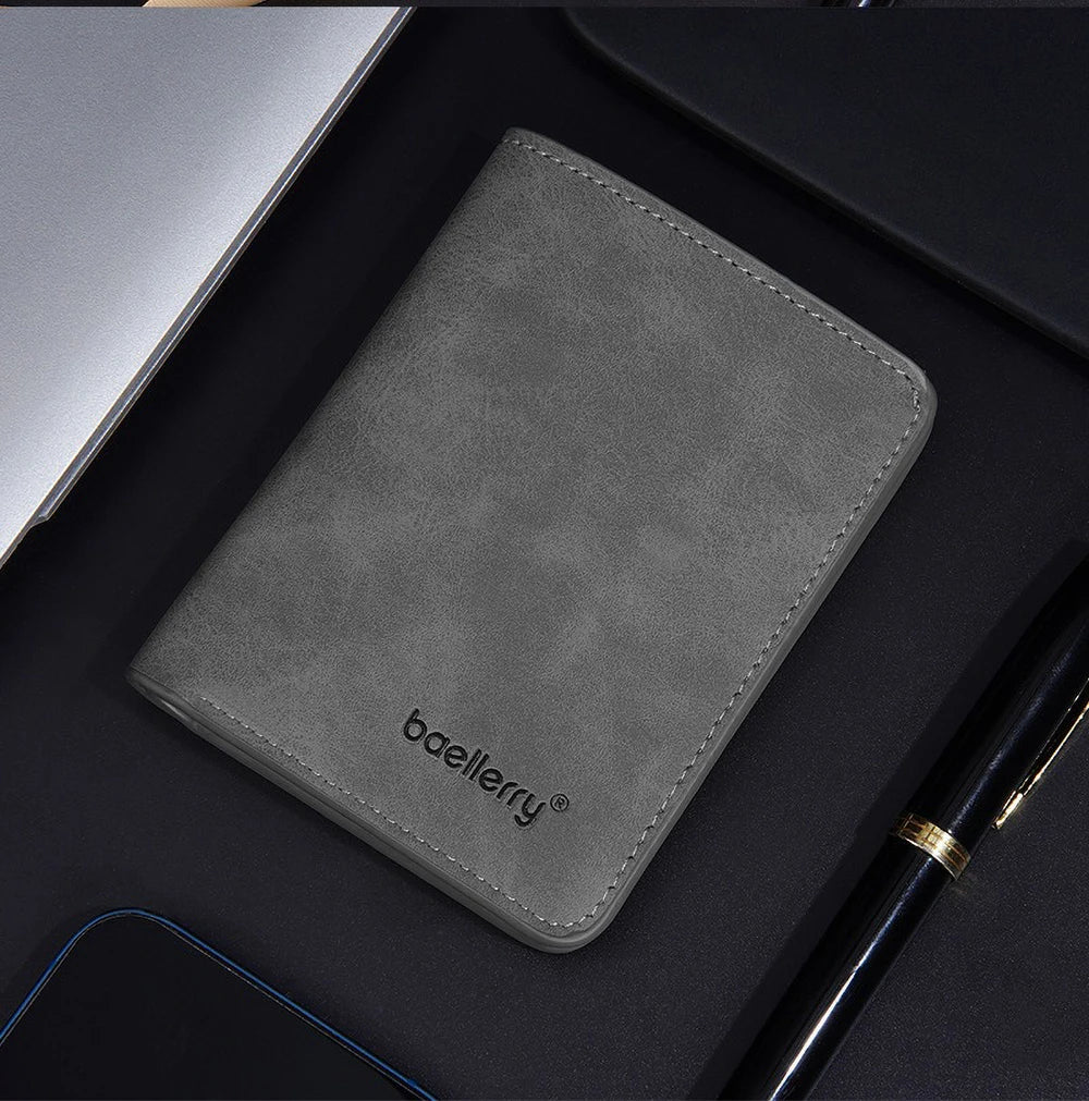 Baellerry PU Leather Minimalist Money Clip Wallet for Men