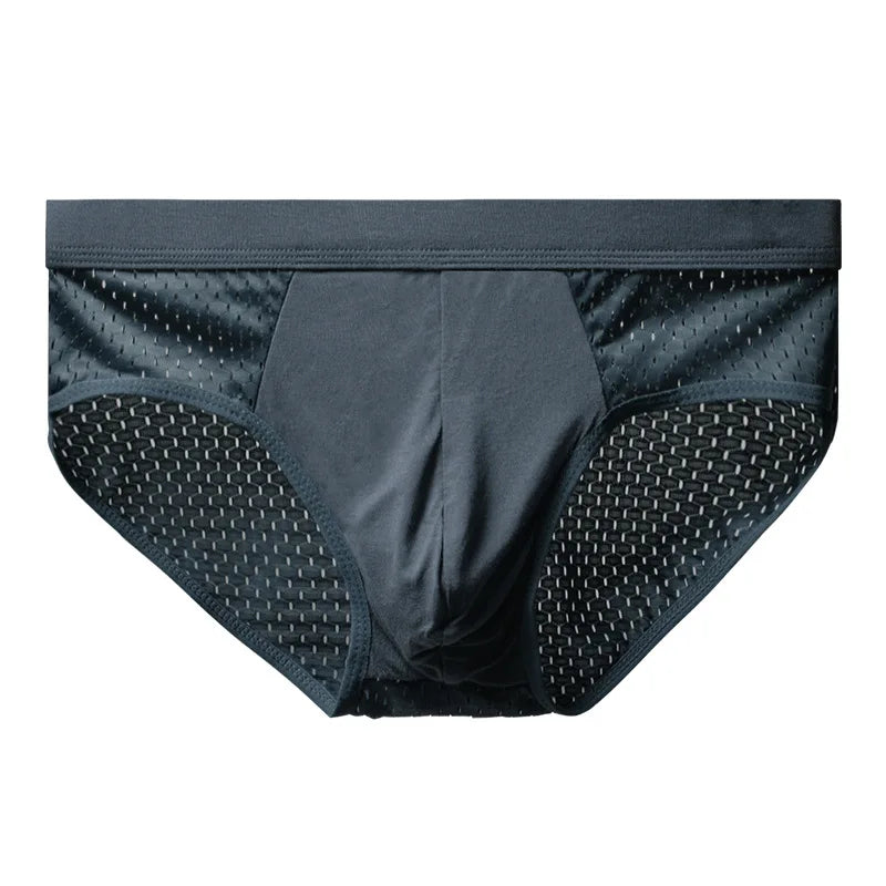 Breathable Ice Silk Mesh Triangle Underwear for Men