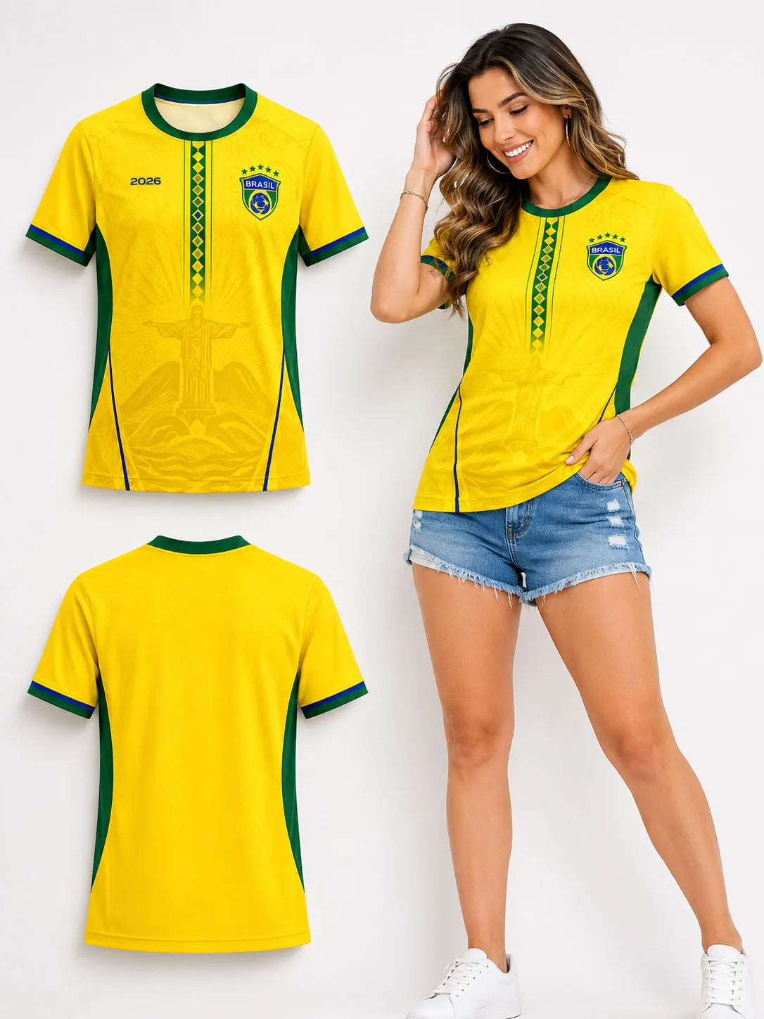 Brazil Football Jersey T-shirt for Men and Women