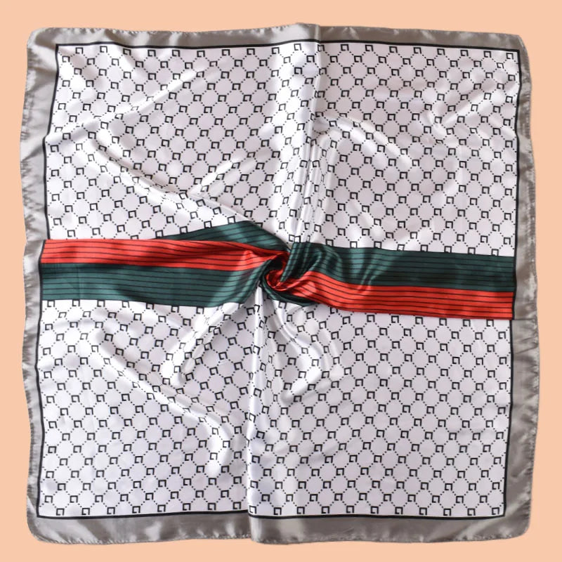 Women Summer Beach Accessory Fashion Satin Square Scarf