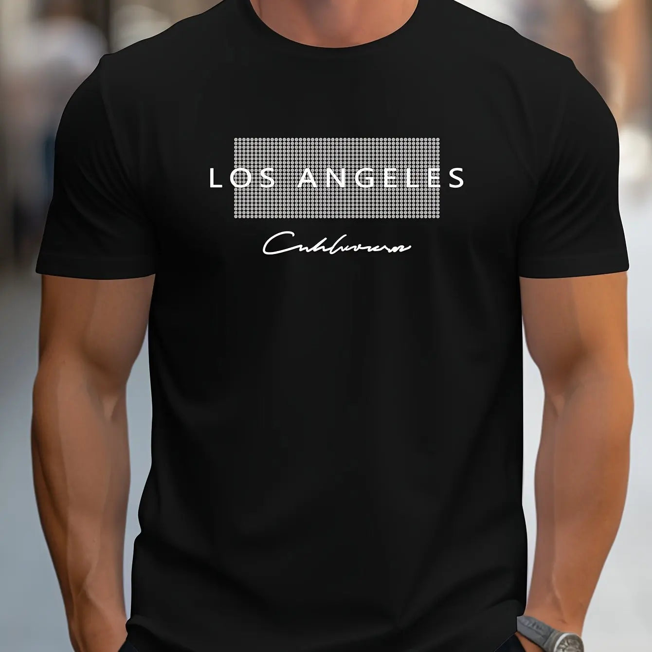Men Los Angeles Graphic Oversized T Shirt