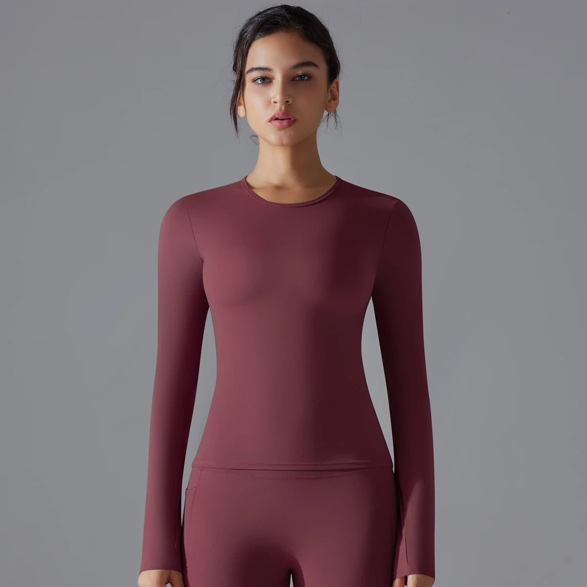 Women Long Sleeve Dry Fit Breathable Fitness Top