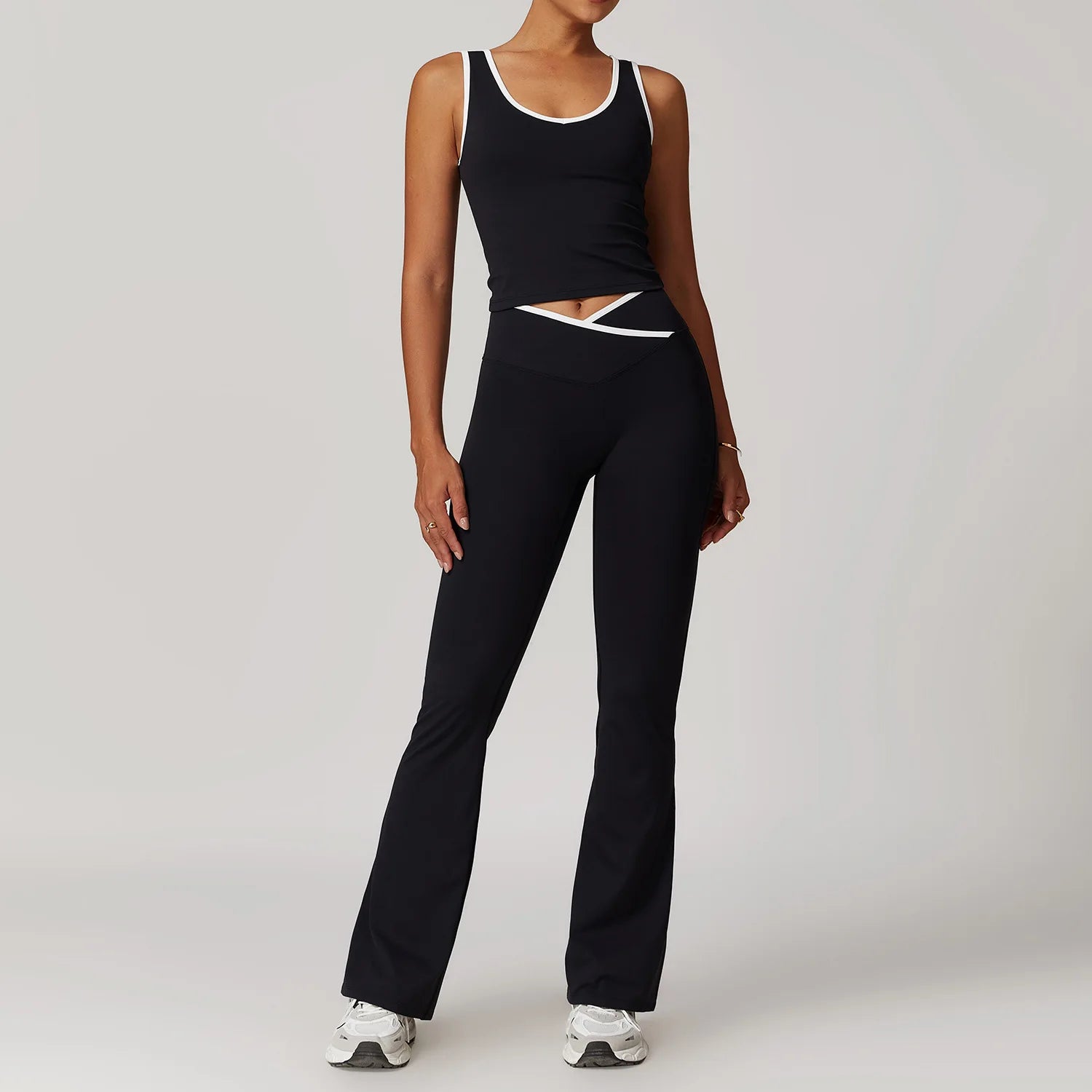 Women 2 Piece Yoga Set Sports Bra and High Waist Leggings Fitness Outfit