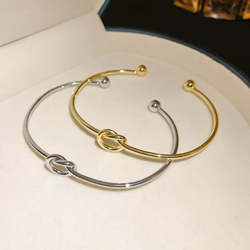Stainless Steel Woven Twist Vintage Bracelet Streetwear Jewelry