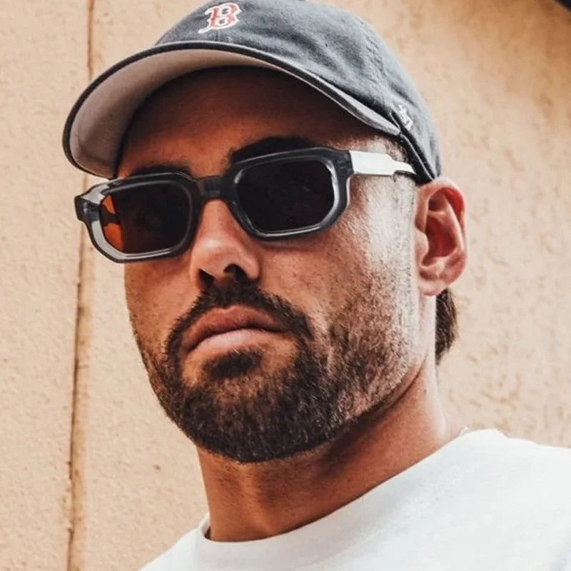 Men Luxury Rectangle Designer Casual Fashion Sunglasses