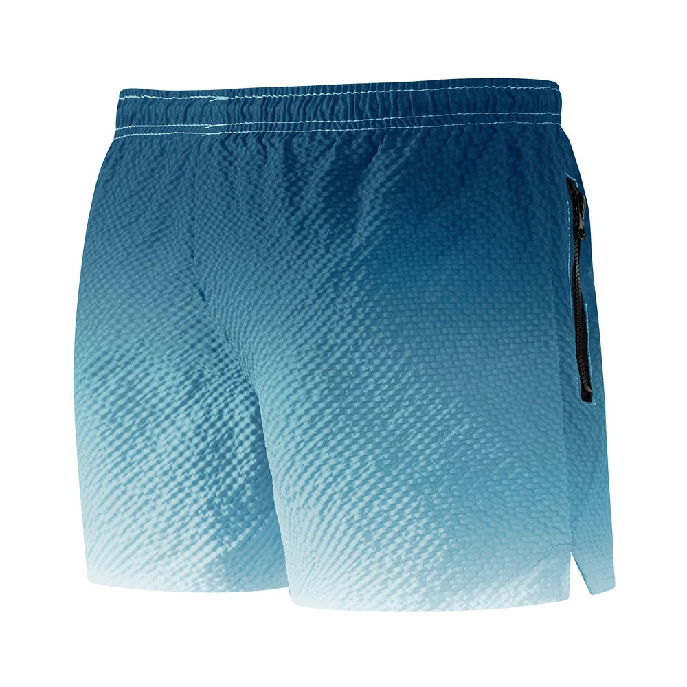 Men Printed Swim Trunks with Zipper Pockets
