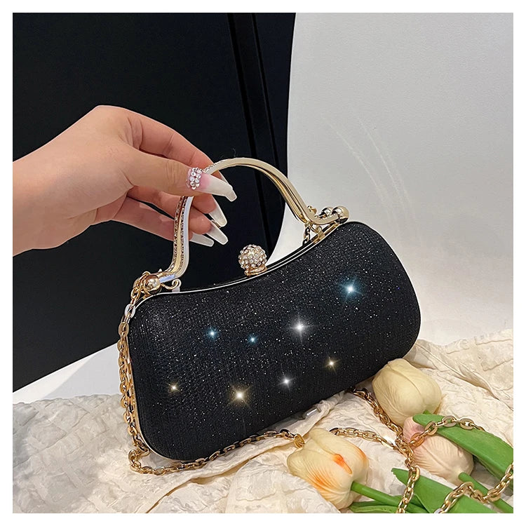 Sophisticated Button Small Evening Bag for Women