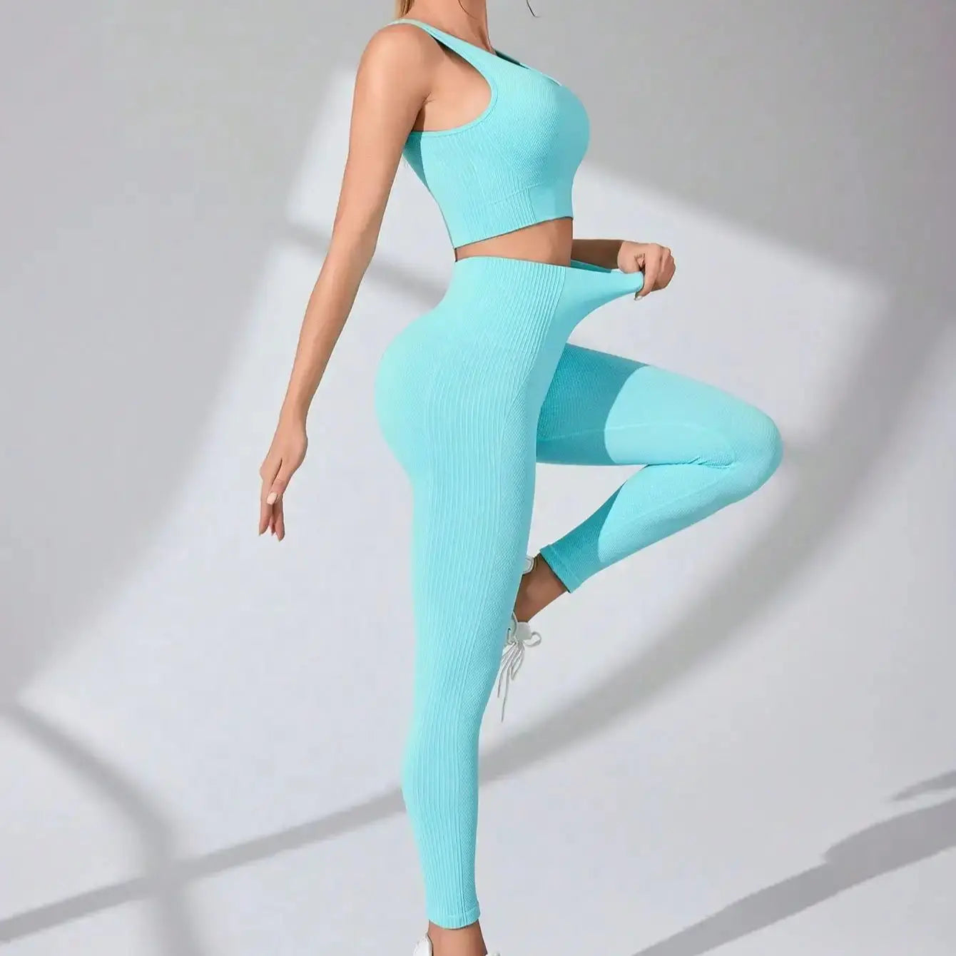 Women Seamless Yoga Set Sports Bra and Leggings Gym Outfit