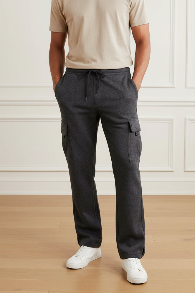Men Oversized Drawstring Cargo Joggers