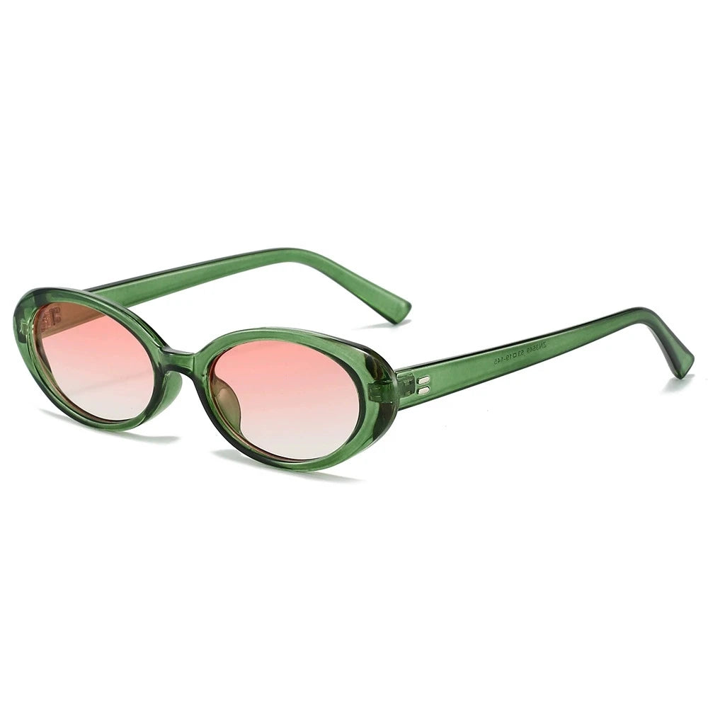 Women Vintage Small Oval Retro Fashion Sunglasses