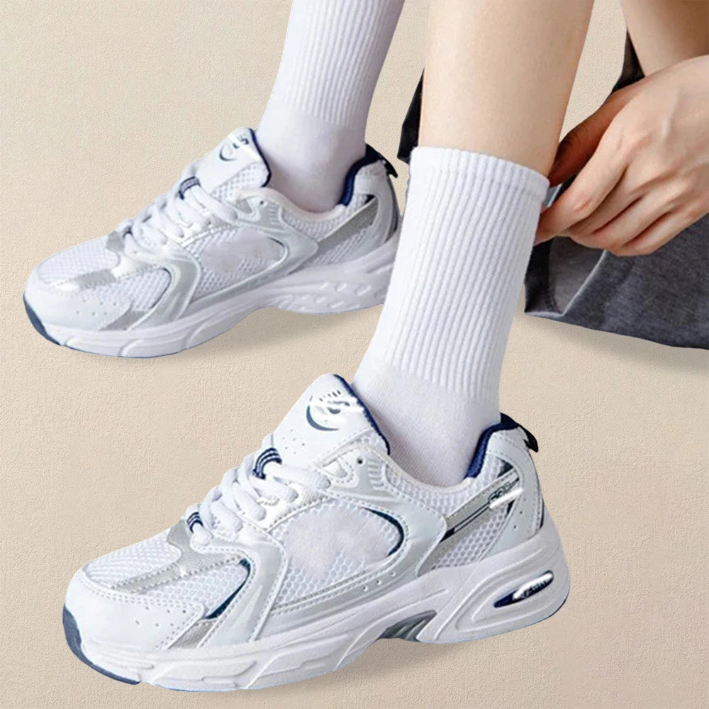5 Pack Solid Color Breathable Antibacterial Socks for Women