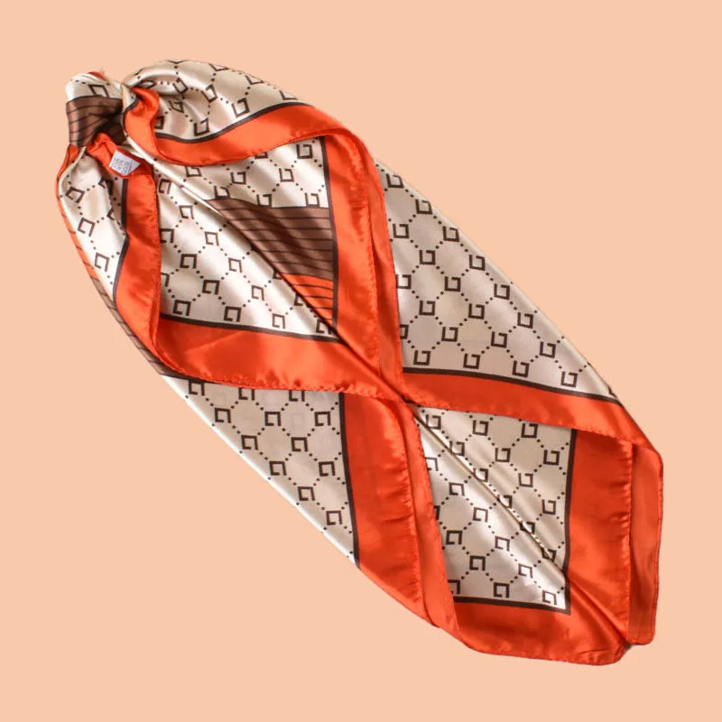 Women Summer Beach Accessory Fashion Satin Square Scarf