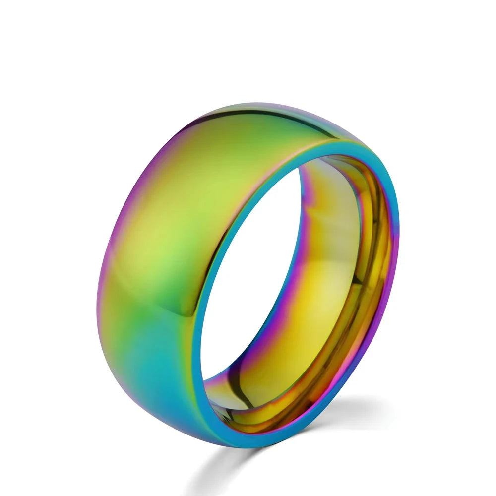 Men Groove Matte Stainless Steel Ring