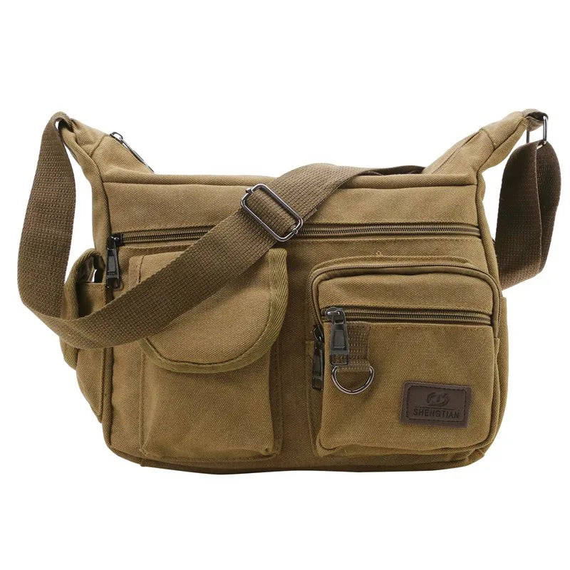Large Capacity Canvas Crossbody Shoulder Bag for Men