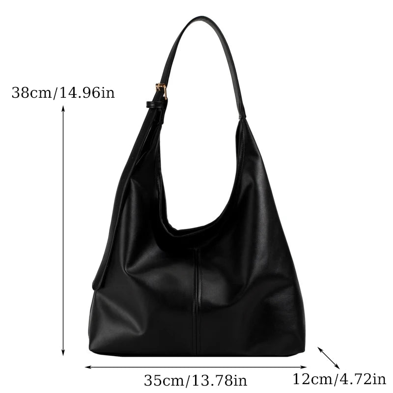 Retro Large Capacity Handmade Tote Shoulder Bag for Women