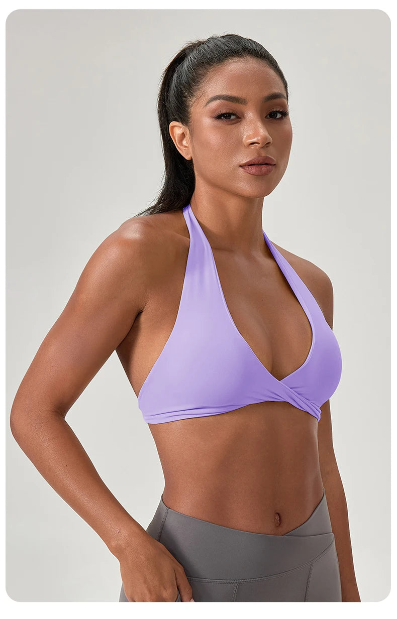 Women Halter Stylish Neck Sports Bra