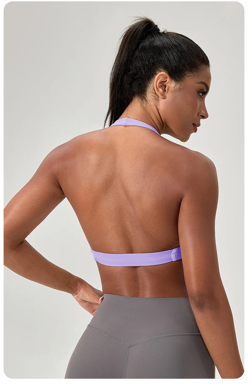 Women Halter Stylish Neck Sports Bra