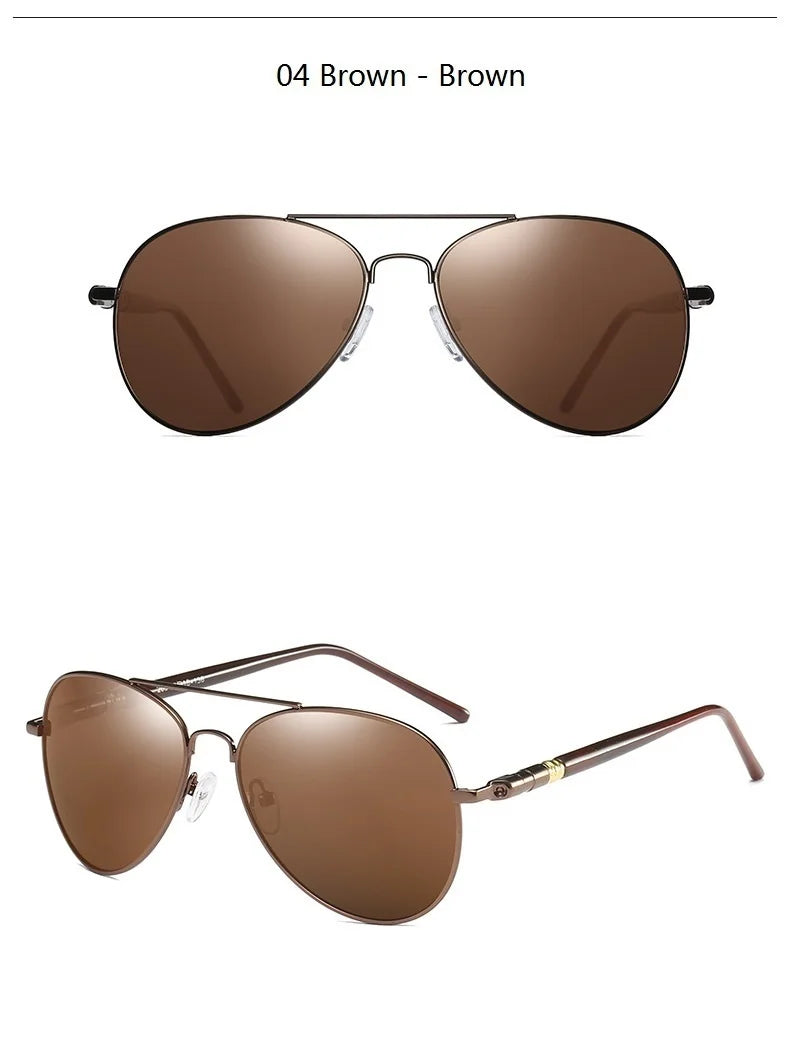 Men Vintage Black Pilot Designer Driving Sunglasses
