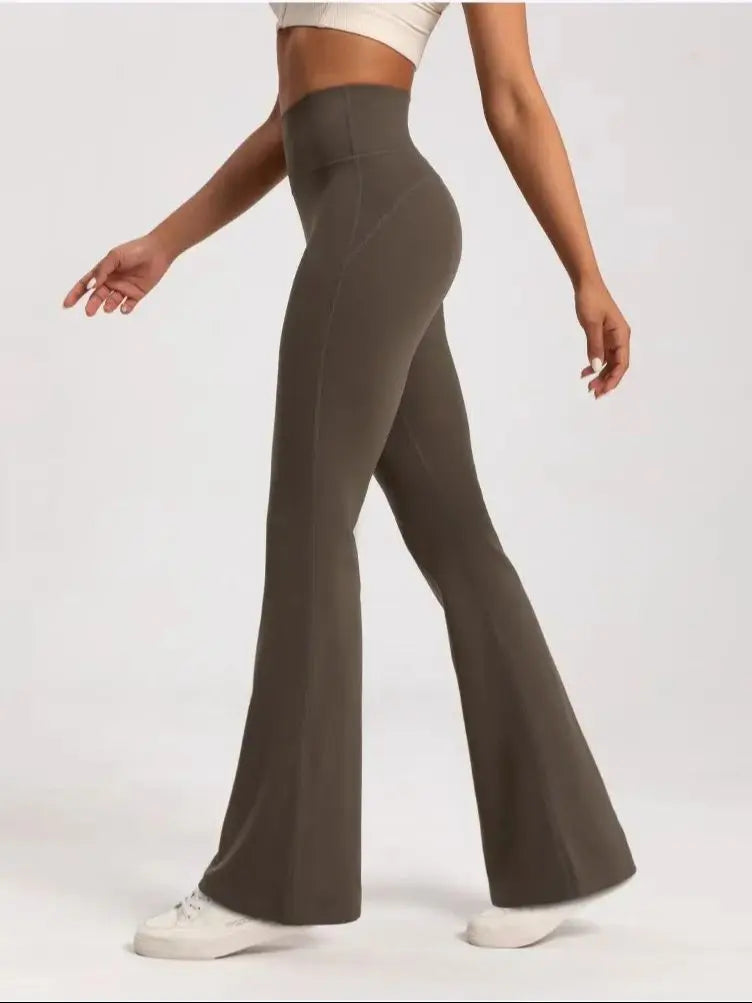Women High Waist Wide Leg Yoga Pants Slim Fitness Leggings