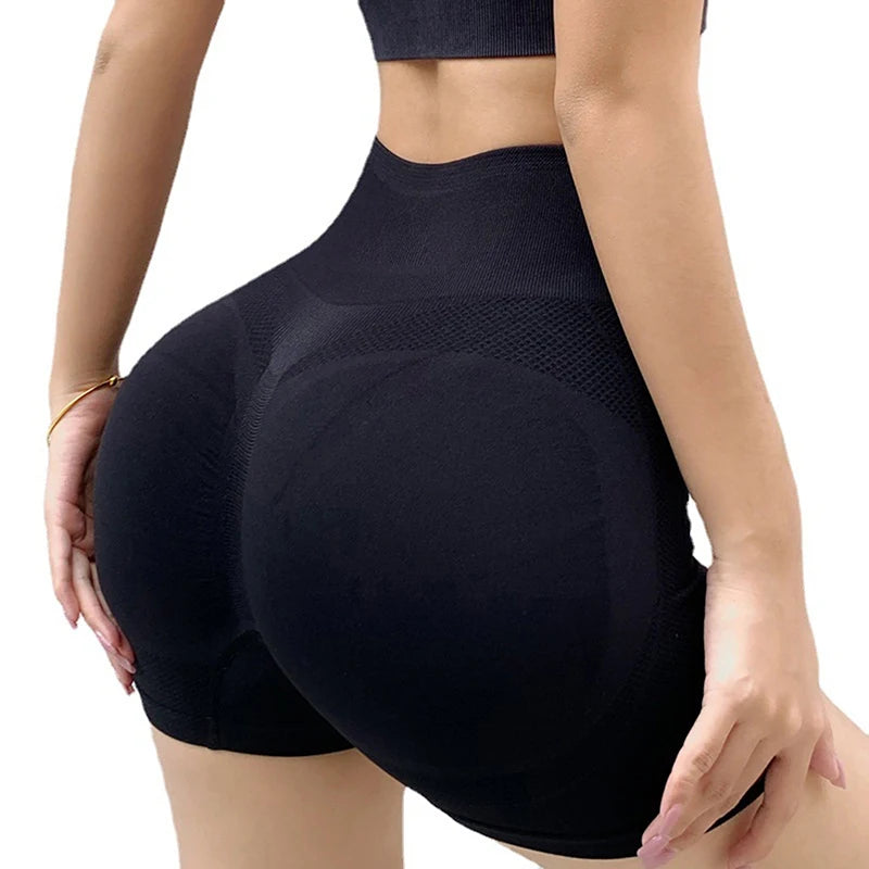 High Waist Push Up Fitness Cycling Gym Shorts for Women