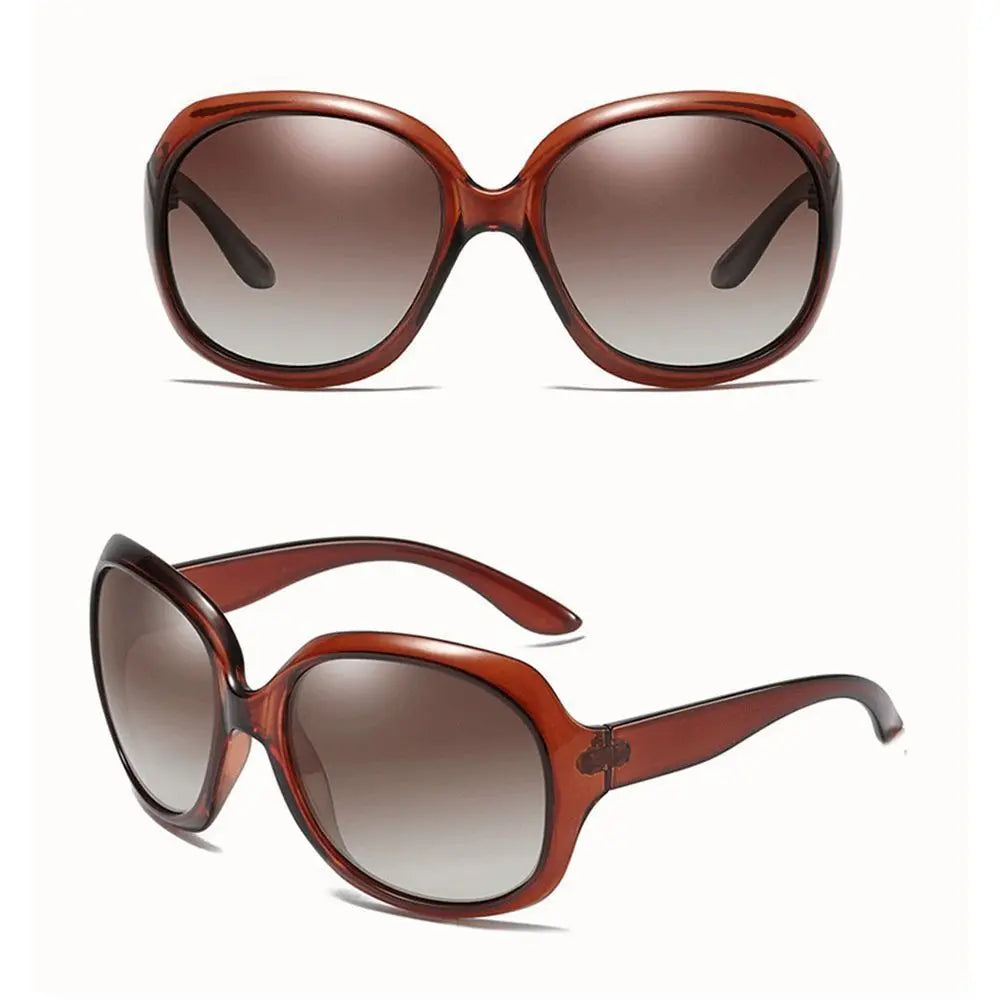 Women Polarized Square Oversized UV400 Vintage Sunglasses