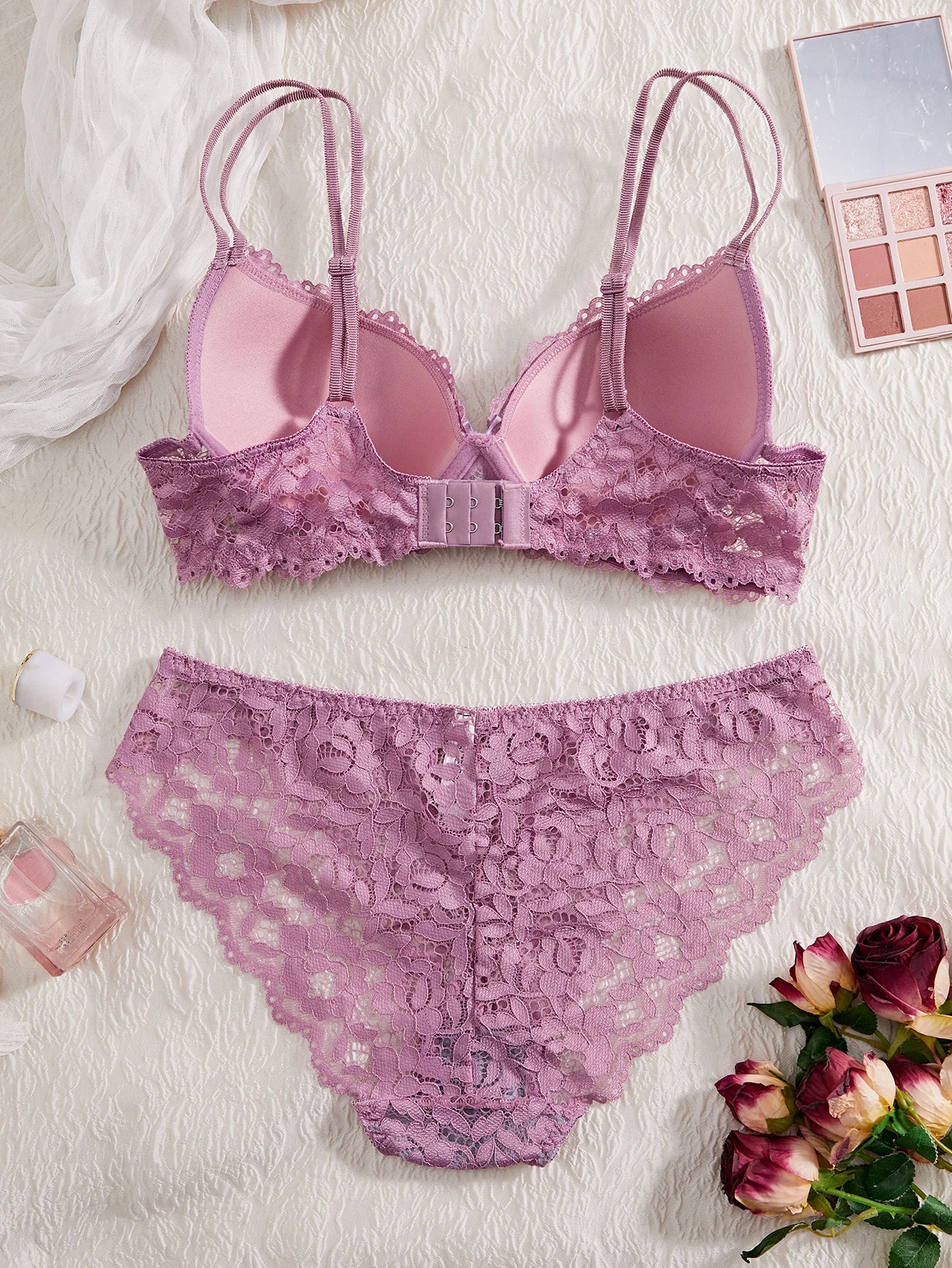 Piece Lace Bra and Panty Set for Women