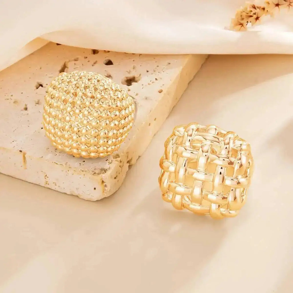 Women Vintage Geometric Adjustable Open Ring Set Jewelry