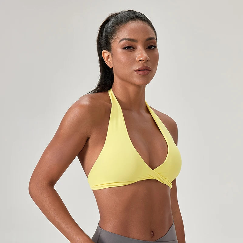 Women Halter Stylish Neck Sports Bra