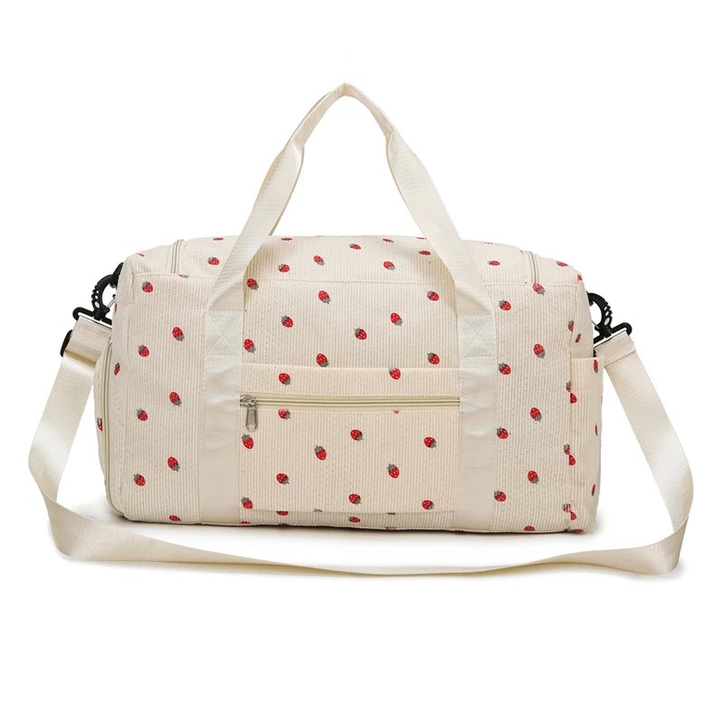 Large Capacity Corduroy Travel Tote Bag for Women