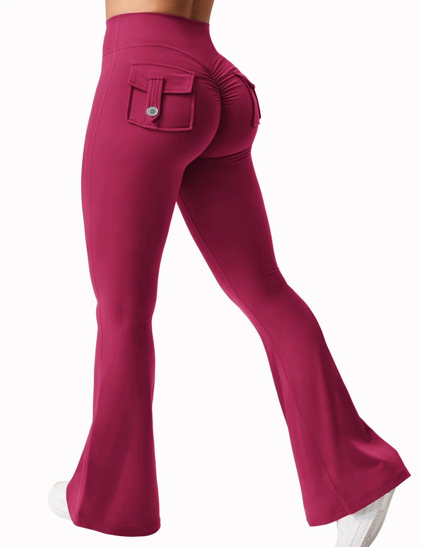 Women Wide Leg Yoga Leggings High Stretch with Pockets Fitness Pants
