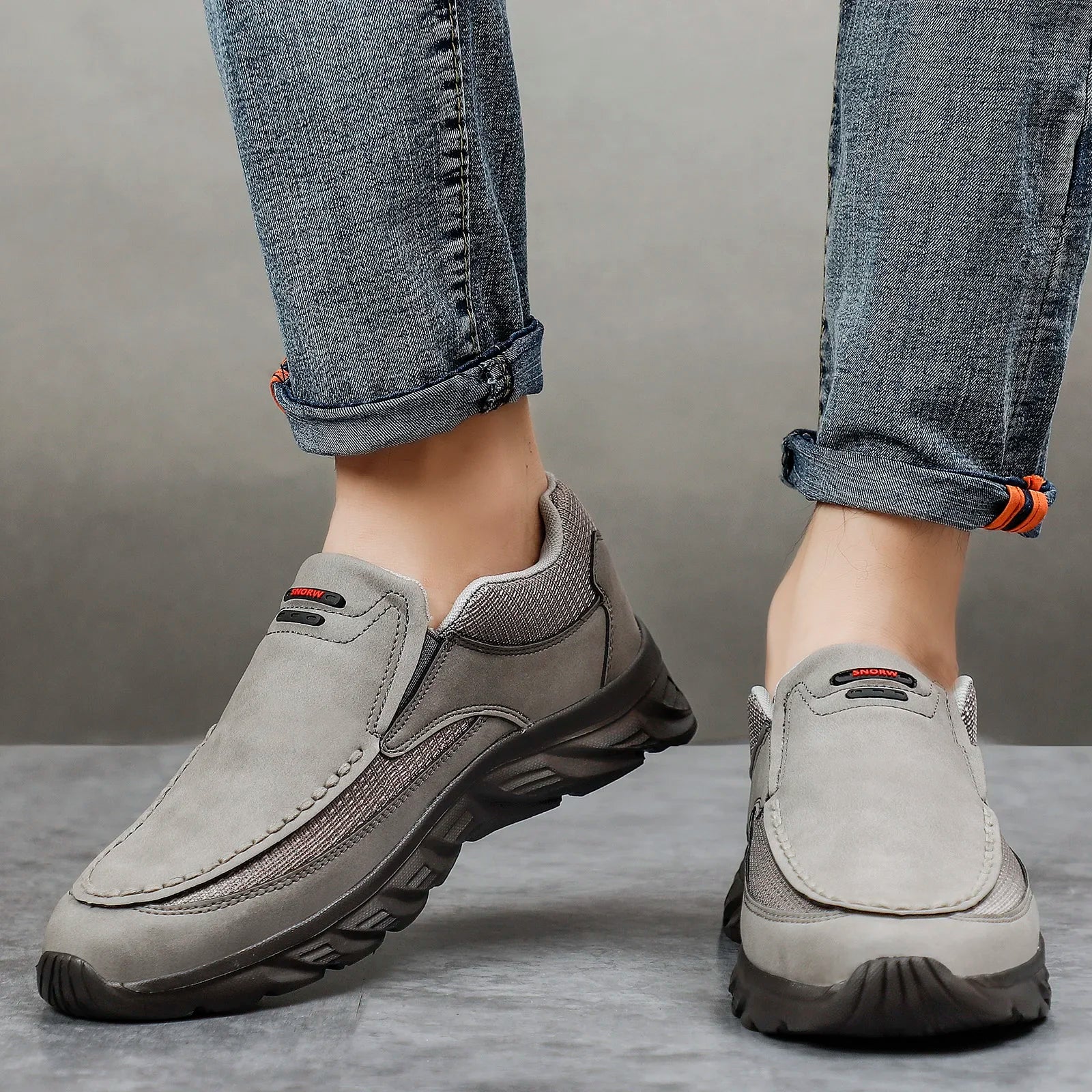 Men Leather Casual Shoes Breathable Loafers