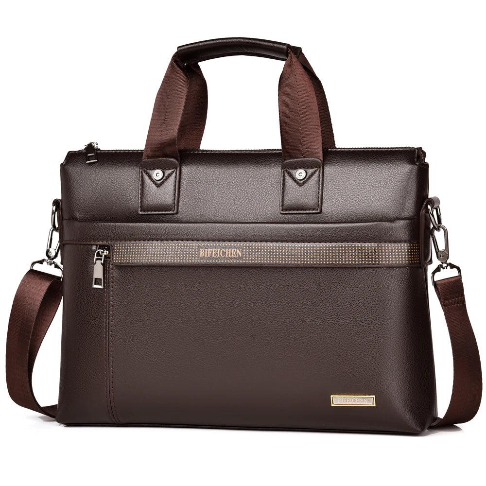 PU Leather Business Briefcase Messenger Bag for Men