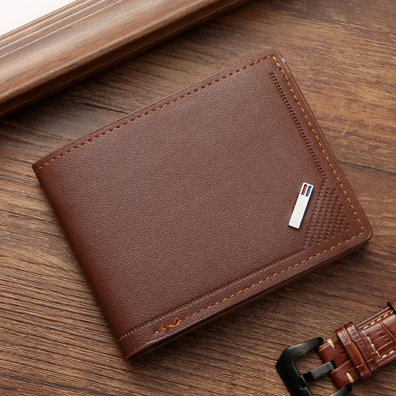 Minimalist Soft Leather Foldable Slim Wallet for Men