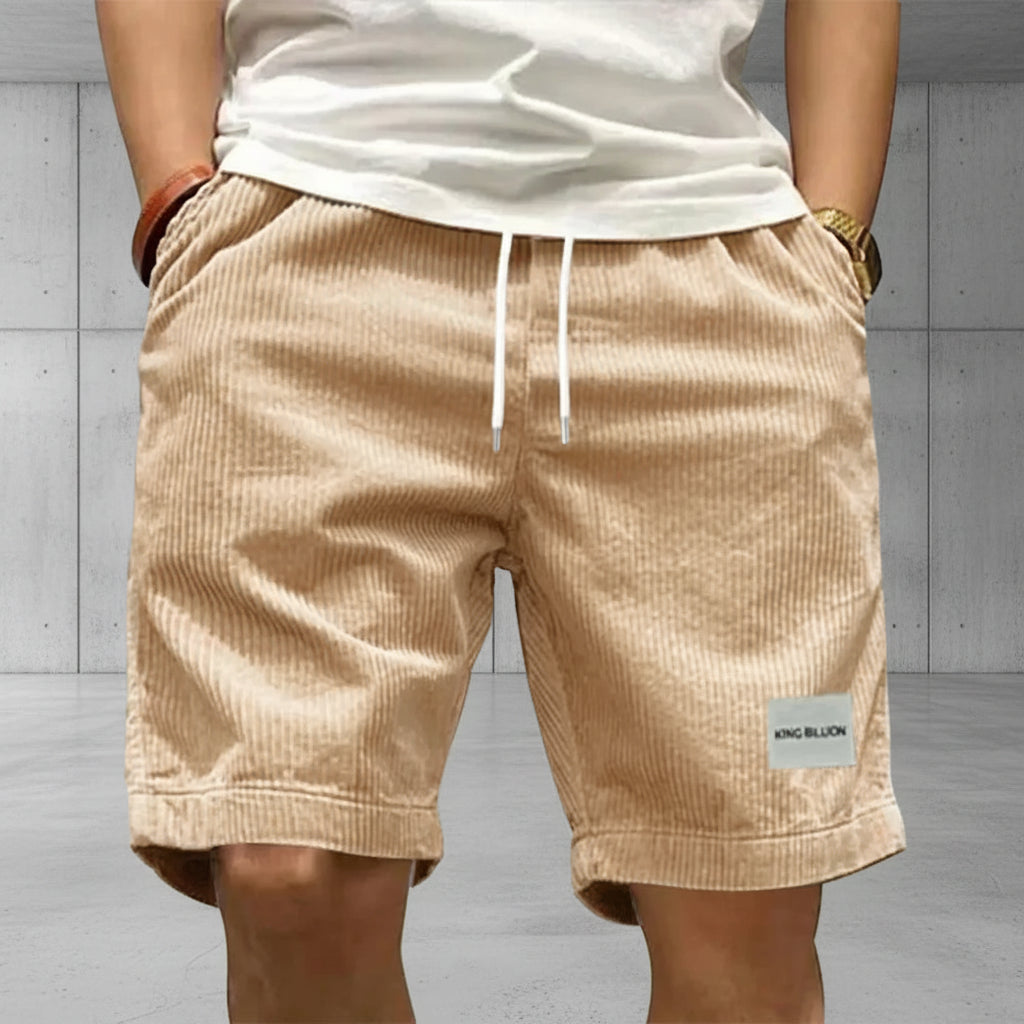 Men Vintage Corduroy Cargo Shorts
