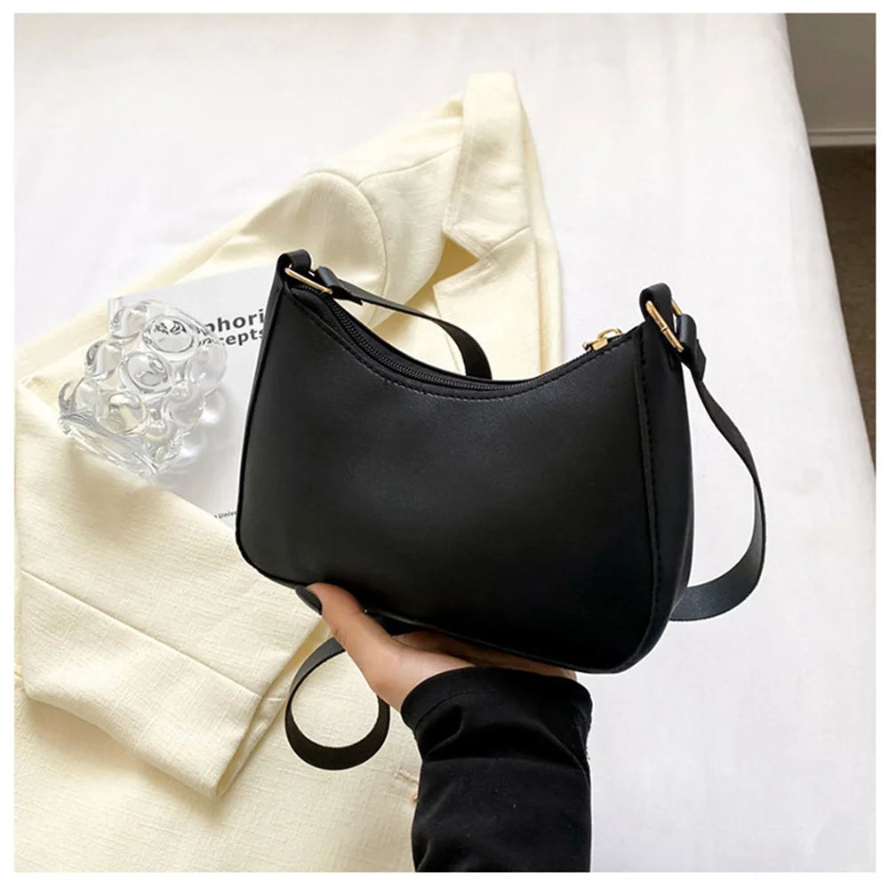 Retro PU Leather Underarm Shoulder Hobo Bag for Women