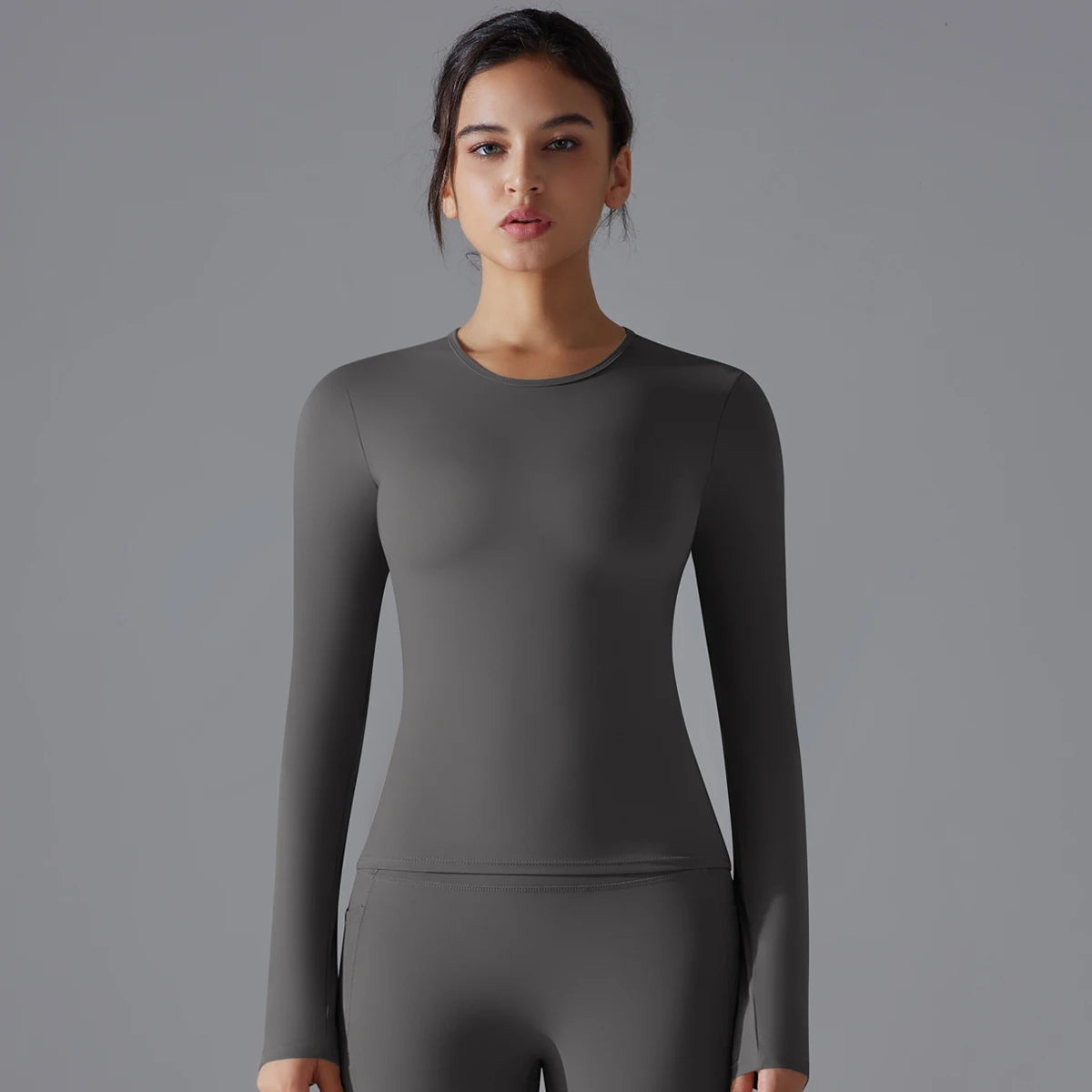 Women Long Sleeve Dry Fit Breathable Fitness Top