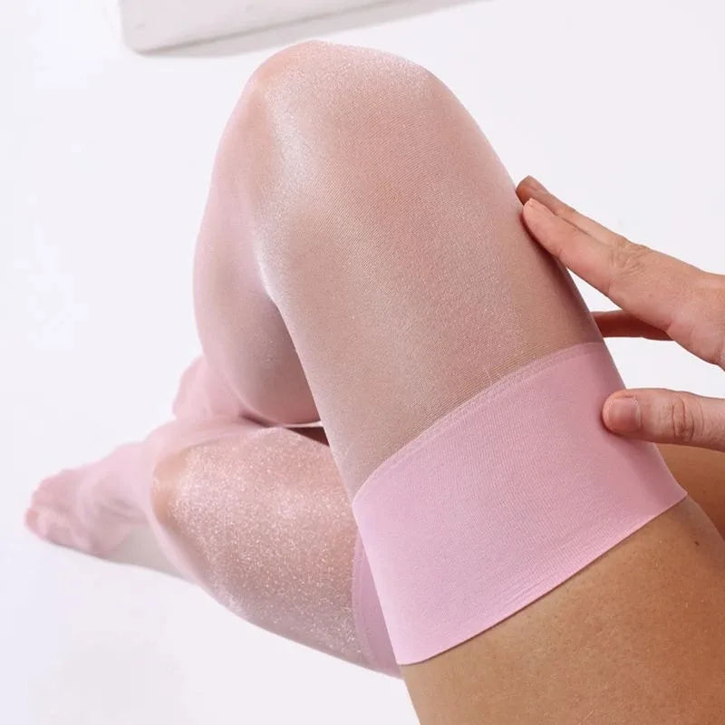 Silky Sheer Thigh High Stockings for Women